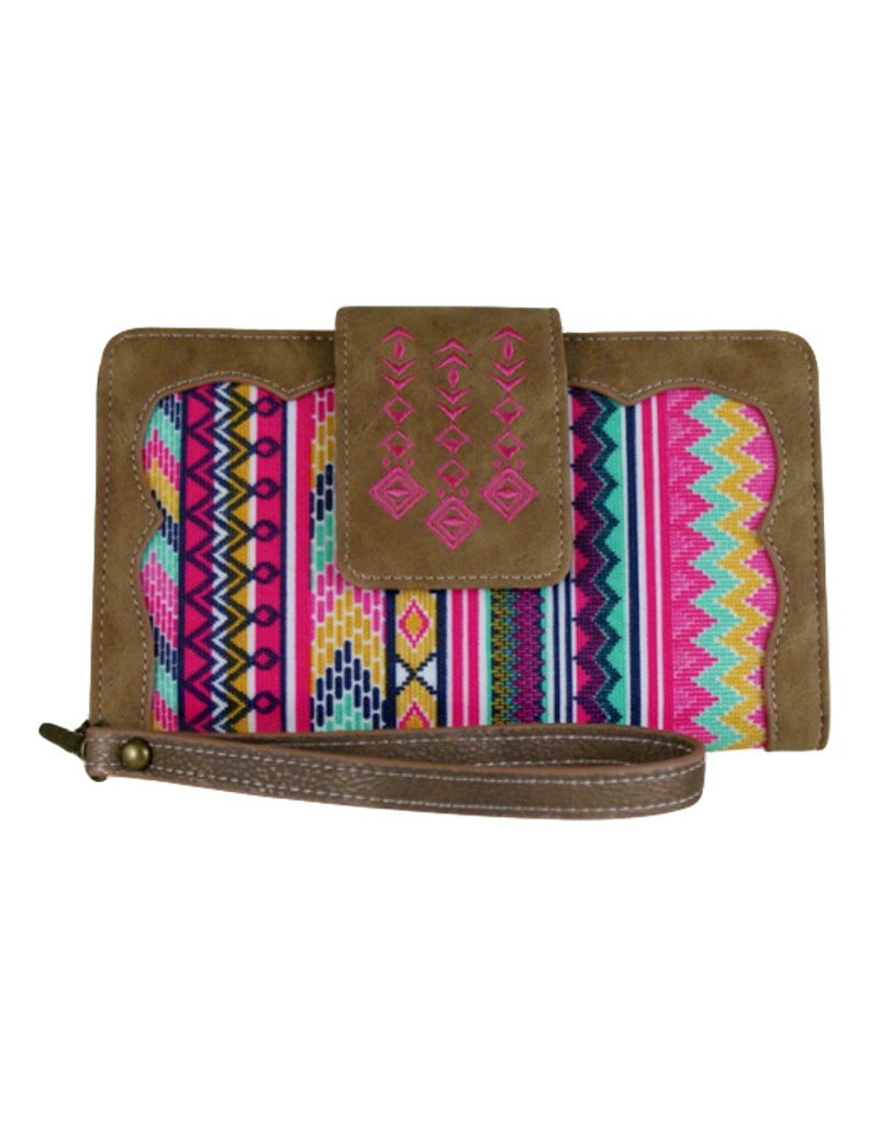 Catchfly Western Wallet Womens Wristlet Metallic Saddle Pink 1710516W ...