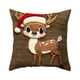 thumbnail image 3 of Funda de almohada de algodón, esencial para dormitorio, fundas de almohada navideñas de 45 x 45 cm, fundas decorativas de tela suave con cremallera oculta para decoración del hogar, almohadas, artícul, 3 of 7