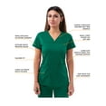 thumbnail image 3 of Adar Pro Movement Booster Scrub Set For Women - Sweetheart V-Neck Scrub Top & Yoga Jogger Scrub Pants - P9400 - Hunter Green - XXS, 3 of 7