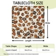 thumbnail image 2 of Beige Footballs and Numbers Pattern Square Fitted Tablecloth with Elastic Edge,Square Table Cover,Washable Elastic Table Cover for Home Kitchen Party Decor 36"x36", 2 of 6