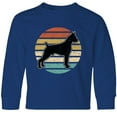 thumbnail image 3 of Inktastic Boxer Dog Vintage Silhouette Long Sleeve Youth T-Shirt, 3 of 5