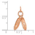 thumbnail image 4 of 14k Rose Gold Polished 3-D Moveable Ballet Slippers Charm Pendant, 4 of 4
