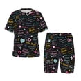 thumbnail image 1 of Balery I love you Mom Conjunto de Pijama Infantil de Manga Corta con Estampado – Ropa de Dormir de Algodón Suave-Small, 1 of 6