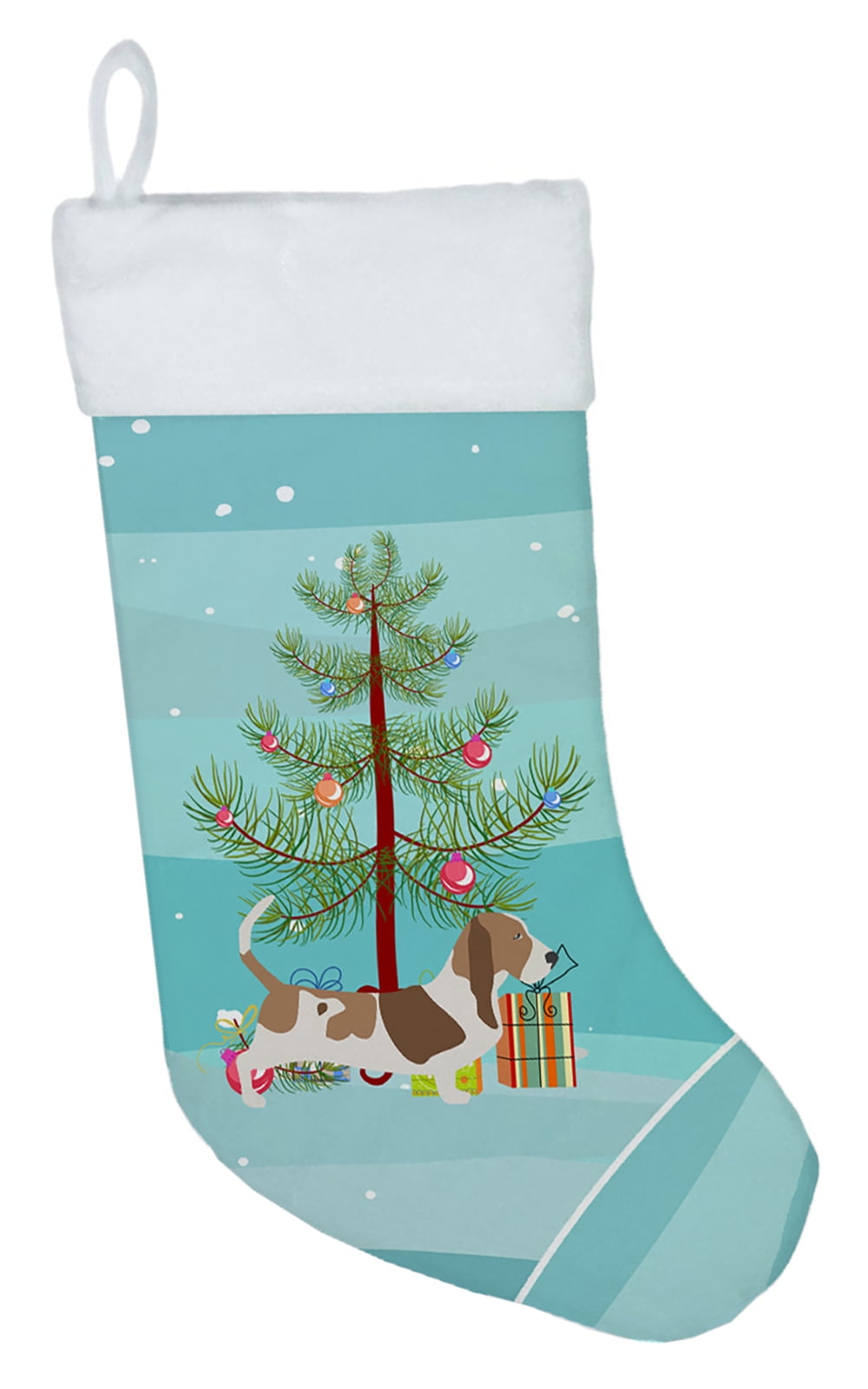 Basset Hound Merry Christmas Tree Christmas Stocking