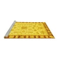 thumbnail image 2 of Ahgly Company Machine Washable Indoor Square Oriental Yellow Traditional Area Rugs, 7' Square, 2 of 4