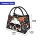 thumbnail image 2 of Fotbe Flower Horn Skull Bolsa Térmica Portátil con Estampado, Bolsa de Entrega de Alimentos Aislada, Bolsa Reutilizable de Gran Capacidad para Comidas y Supermercado, 2 of 6