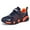Black/Orange, variant on Eashi summer casual sports trend single mesh breathable magic tape boys' shoes.
