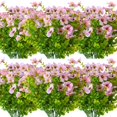 thumbnail image 5 of Clearance! Liulin Artificial Violet Flowers, Fake Flowers Plant UV Resistant No Fade Faux Flower Hanging Plant Plastic Greenery Shrubs Garden Porch Window Box Decorating, Silk Violet Flower, Pink, 5 of 9