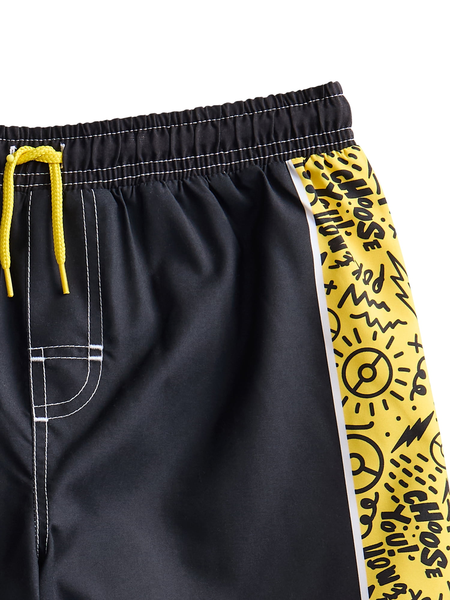 Pokemon Boys Pikachu Swim Trunks with UPF 50, Sizes 4-16