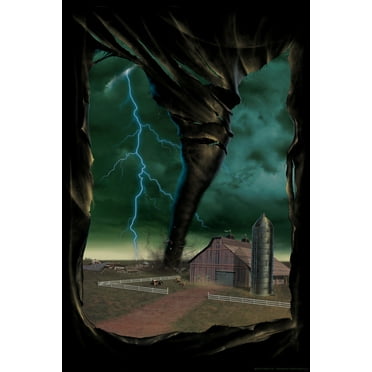 Tornado Breakthrough Stormy Weather by Vincent Hie Cool Wall Art Print Poster 12x18