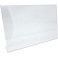 thumbnail image 2 of Medium Counter Top Acrylic Sign Holder - Horizontal L Shaped Card Holder - 5.5" H x 7" W - 10 Pack, 2 of 2