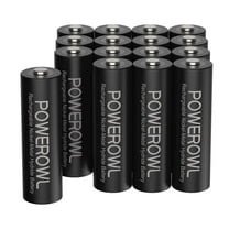 POWEROWL Rechargeable AA Batteries 16 Pack NiMH 1.2V 2800mAh Double a Batteries