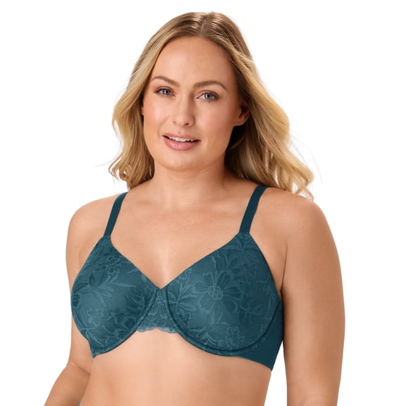 Bali Breathe Women's T-Shirt Underwire Bra Sophisticated Teal 36DD