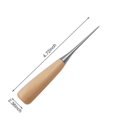 thumbnail image 3 of 4 Pack Wooden Handle Leather Drillable Stitching Sewing Awl, Punch Hole Gadget Tool, 3 of 5