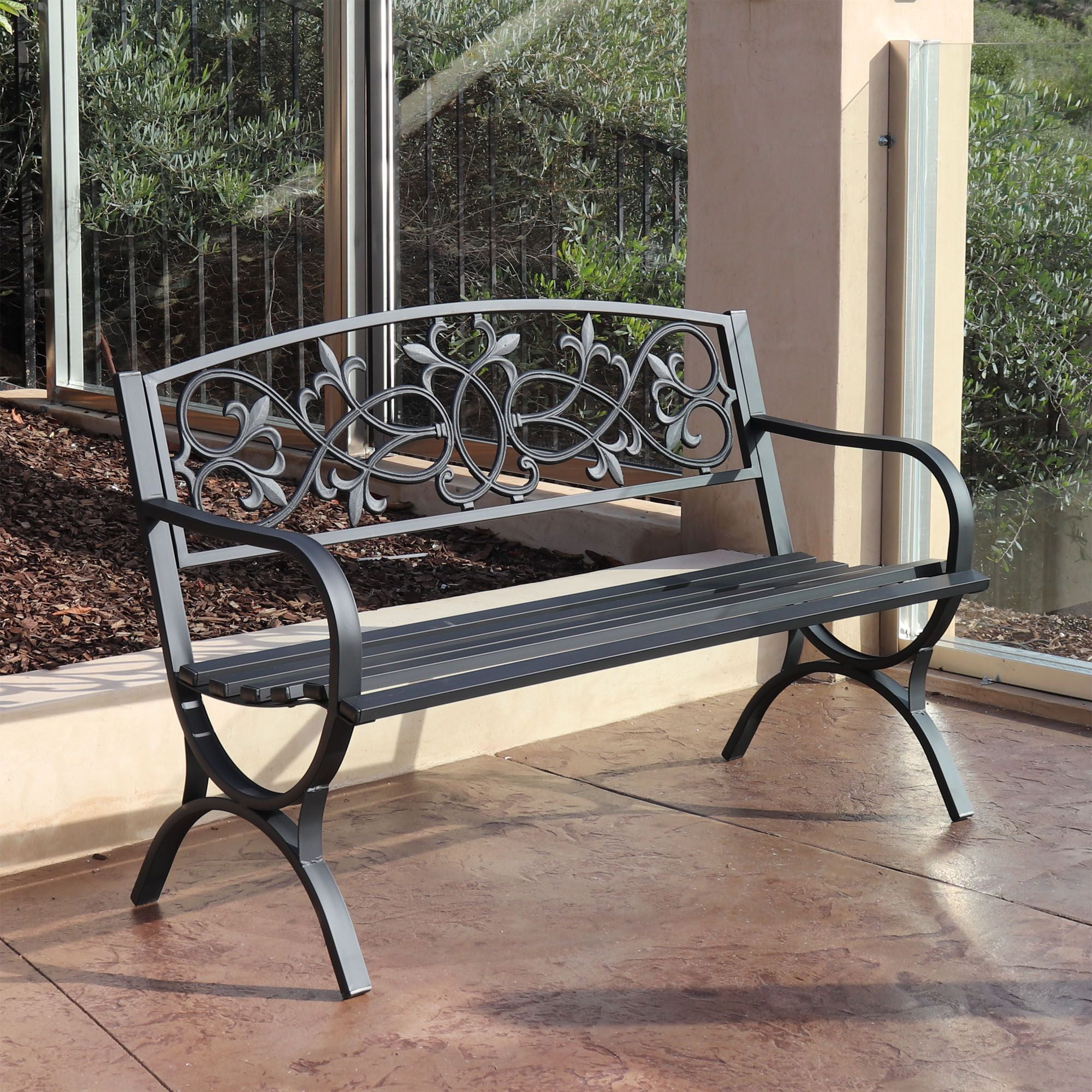 ABBLE STEEL GARDEN BENCH - Walmart.com - Walmart.com