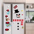 thumbnail image 6 of Snowman Refrigerator Magnets Stickers, Christmas Fridge Magnet Stickers Xmas Holiday Decorations for Fridge Metal Door Cabinets Garage Door, 6 of 7