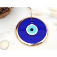 thumbnail image 4 of Colgante de pared Evil Eye Erbulus de 5.3 pulgadas, cristal azul con cuerda dorada, 4 of 6