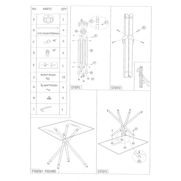 36" Square Frosted Tempered Glass Table, Option For Kitchen & Dining, With Legs And Disk Connection Contemporary Limited Space Dining