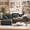 Black, variant on Cloud Modular Sectional Sofa, Reversible L-Shaped Corduroy Couch with Deep Seat, 4-Seat Compressed Sofa No Assembly for Living Room Apartment, Black