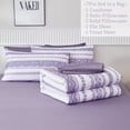 thumbnail image 6 of PERFEMET Purple Aztec Queen Size Comforter Set,7 Pcs Bed in a Bag Set Striped Bohemian Bedding Set,Soft Microfiber Bed Set for All Season, 6 of 7