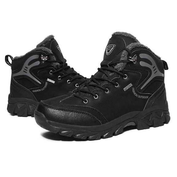 SKIUHS Men's Snow Hiking Boots - High-Top, Warm Fleece & Anti-Slip Design for Outdoor Exploration