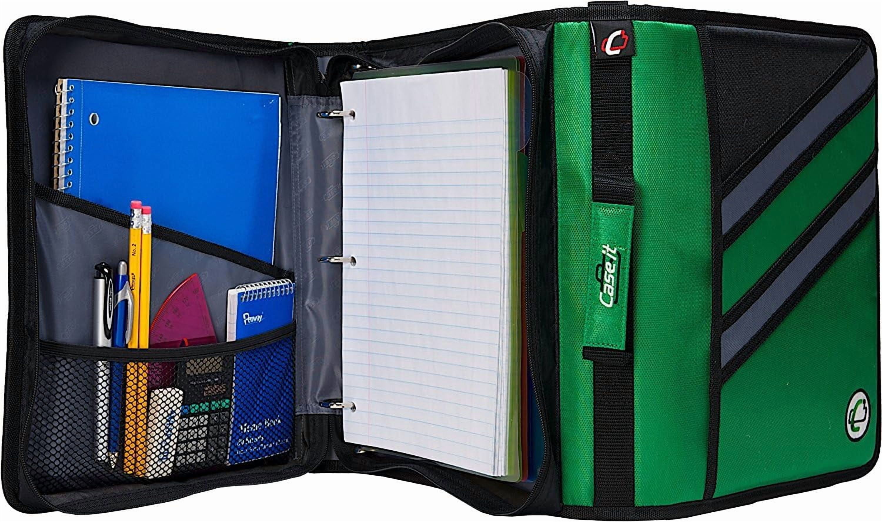 Case-it Z-Binder Two-in-One 1.5-Inch D-Ring Zipper Binders, Purple (Z-176-PUR)