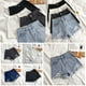 thumbnail image 2 of Wartleves Pantalones cortos de mezclilla rasgados sexys de verano para mujer, cintura alta, irregulares, elásticos y ajustados, 2 of 7