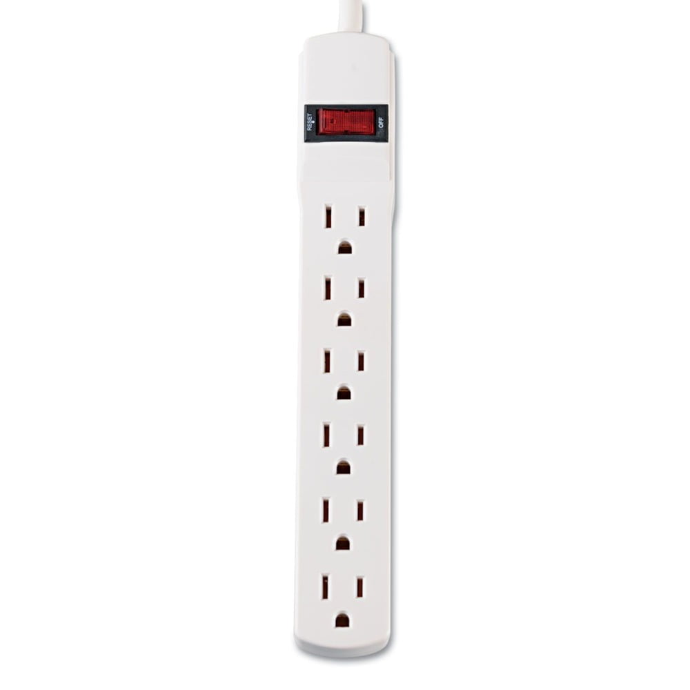 Innovera IVR73306 6-Outlet 1.94 in. x 10.19 in. x 1.19 in. Power Strip with 6 ft. Cord - Ivory