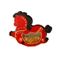thumbnail image 1 of Colección de figuras de caballos, mascota decorativa, estatua de caballo de madera para sala de estar rojo, 1 of 7