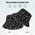 thumbnail image 5 of Daiia Space Rocket Pattern Bucket Hat - Trendy Cotton Sun Hat for Beach, Golf, Fishing - Fun Outdoor Vacation Boonie for Men and Women, 5 of 9