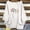 White, variant on 3/4 Sleeve Loose Tops for Women Crew Neck Asymmetrical High Low Hem Shirts Cotton Linen Casual Lightweight Blouses