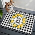 thumbnail image 4 of Rectangle Area Rug 2x3ft, Lemon Fruit Floral Black White Buffalo Non-Slip Non-Shedding Floor Mat, Farmhouse Rustic Theme Washable Sturdy Carpet for Living Room Bedroom Home Decor, 4 of 9