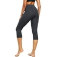 thumbnail image 6 of NELEUS Womens Tummy Control High Waist Capri Yoga Leggings with Pocket,Gray,US Size 2XL, 6 of 8