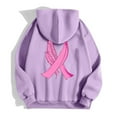 thumbnail image 5 of Oversized Hoodie Womens Casual Sweatshirt Lightweight Zip Up Women Women's Pullover Cancer Awareness Month Long Sleeve Pocket Drawstring For Everyday Wear, 5 of 6