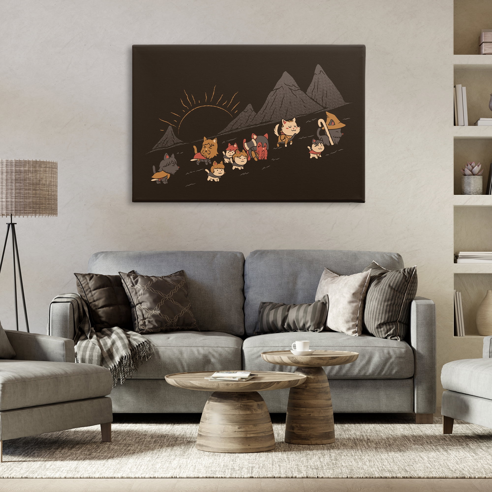 Stupell Industries Iconic Furrowship Of Ring Cats Canvas Wall Art, design by Tobe Fonseca