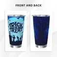 thumbnail image 3 of Cauagu Halloween Trick Or Treat Pattern 20oz Tumbler,Stainless Steel Vacuum Insulated Tumbler with Lid Insulated Coffee Mug Thermal Cup with Splash Proof Sliding Lid-Straw Three-piece Set, 3 of 8