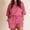 #339-Red, variant on Haivin Women's Short Sleeve Top and Shorts Set, Comfortable Loose Fit with Plaid Pattern, Casual Summer Outfit for Daily Wear and Travel