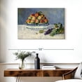 thumbnail image 3 of Elephant Stock Still Life With Peaches And Grapes Wall Art - Horizontal Canvas Wall Art - Dining Room Wall Decor - Food And Drink Canvas - Blue And Purple Decor By Pierre Auguste Renoir - 36" x 24", 3 of 8
