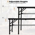 thumbnail image 2 of Gymax Table de Camping Pliant de 3 Pi avec Hauteurs Réglables, Filet de Rangement et Poignée de Transport, 2 of 10