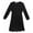 Black, variant on CO Essentials Women's Black Peasant SLV Short Dress - XS