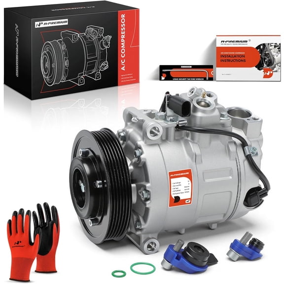 A-Premium A/C Compressor with Clutch Compatible with Audi A4 2006-2008, Q7 2011-2015, A4 Quattro 2005-2009, 3.0L 3.2L