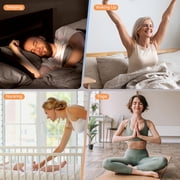 Dreamegg Sound Machine for Baby Adult Sleep, White Noise Alarm Clocks for Bedrooms Heavy Sleepers Travel, White