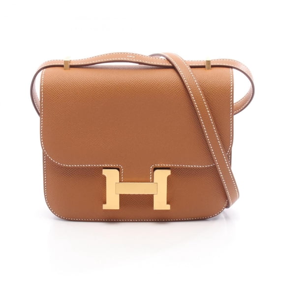 Pre-Owned Hermes Constance 3 Mini Miroir Shoulder Bag/Handbag, Leather, Veau Epsom, Brown,...