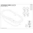 thumbnail image 6 of Aqua Eden VBTND663013NB5 66-Inch Cast Iron Oval Double Ended Clawfoot Tub (No Faucet Drillings) in Black/White/Oil Rubbed Bronze, 6 of 12