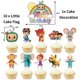 thumbnail image 2 of Juego de 37 piezas de suministros para fiesta de cumpleaños de melón, decoraciones para fiestas temáticas de melón, incluye pancarta de feliz cumpleaños, adornos para magdalena, 2 of 4