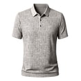 thumbnail image 2 of Mfakffe Golf Shirts for Men Summer Classic Polo Tees Big and Tall Ice Silk Short Sleeve Tshirt Business Collared Top (Beige, XL), 2 of 4