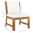 thumbnail image 4 of vidaXL 3 Piece Garden Lounge Set with Cream Cushion Solid Acacia Wood, 4 of 5