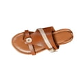 thumbnail image 2 of THDHVS Brown Sandals Women,Sandals for Women,Women's Fashion Casual Summer Style Solid Color Herringbone Slippers Flat Shoes Brown 7, 2 of 6