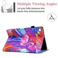 thumbnail image 3 of Allytech Lovely Pattern Painted Case for Lenovo Tab M10 FHD Plus 10.3"(2nd Gen) TB-X606F,Slim Folio PU Leather Wallet Stand Magnetic Clasp Smart Protective Tablet Case for TB-X606F/X606X,Pink Flamingo, 3 of 6