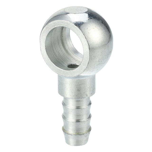 16 mm ID 12 mm OD Banjo Bolt Manguera Barb Accesorios Universal Banjo Fitting Fuel Line Adapter Conector para motocicleta Coche Silver Tone - Paquete de 1
